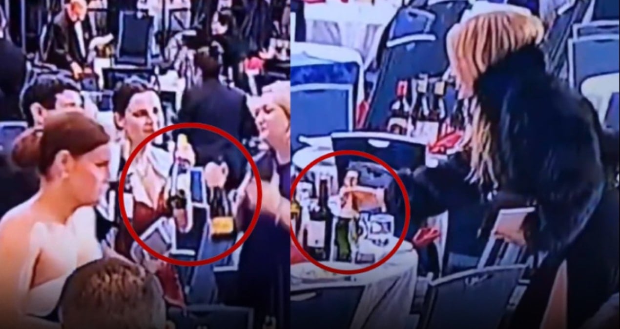 Silahlı Saldırı Anında Davetlilerin Kaos İçinde İçki Kapma Yarışı